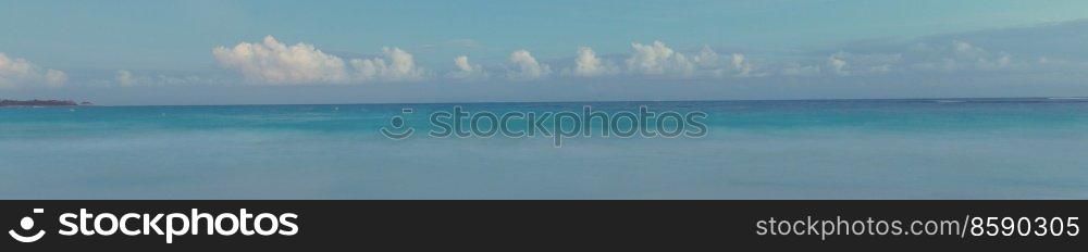 Sea landscapes in sunny day. Travel and vacation background