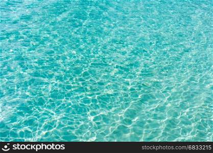 sea or ocean with transparent blue water