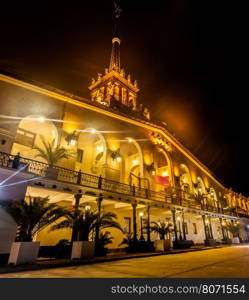 Sea port of Sochi in the night