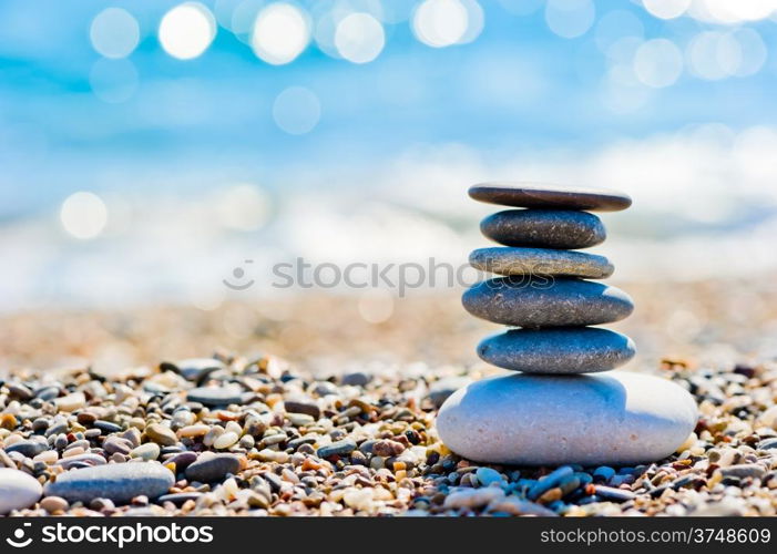 sea ??shore and the tower of smooth stones