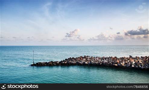 sea shore landscape, Gulf of Thailand at morning