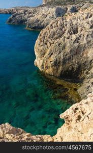 Sea shore with clear water