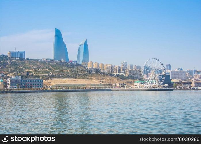 Sea side in Baku Azerbaijan