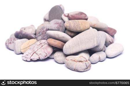 sea stones isolated on white background