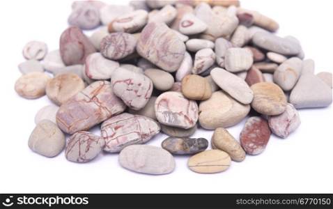 sea stones isolated on white background