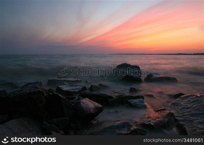 sea sunset beautiful nature background