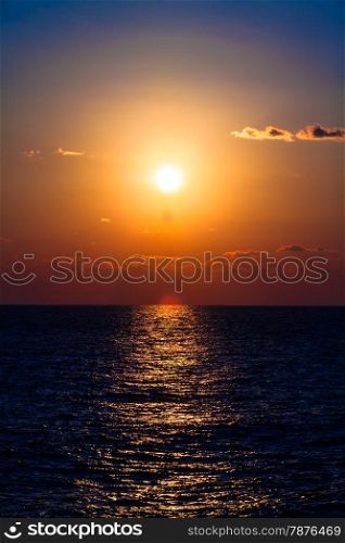 Sea Sunset. Beautiful sunset