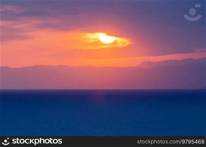 sea sunset for natural background