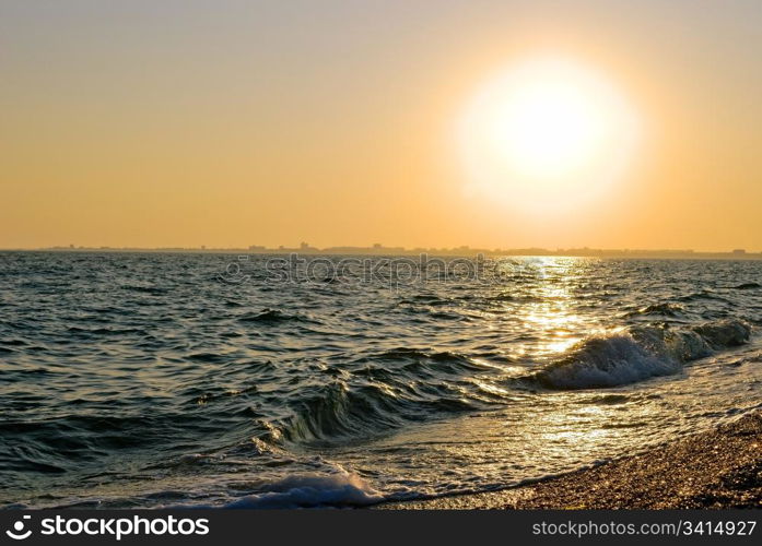 sea sunset light. Crimea, Ukraine