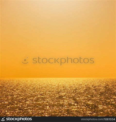 Sea water and sky at sunny summer noon. Seascape - background