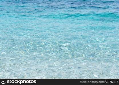 Sea water surface with sunlight reflection (nature background)