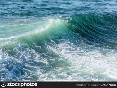 Sea wave background. View from beach.