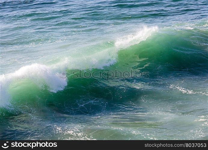 Sea wave background. View from beach.