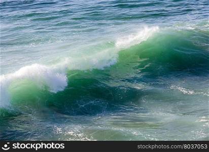 Sea wave background. View from beach.