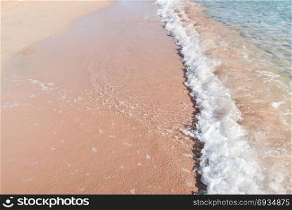 Sea wave on sandy beach