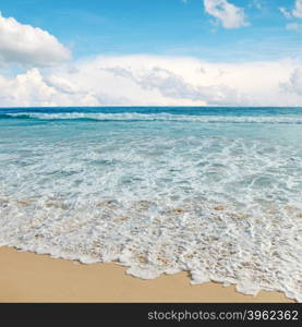 sea waves and blue sky