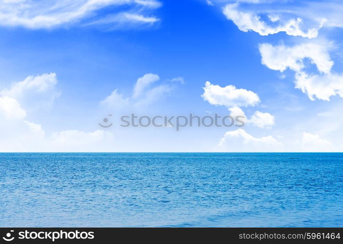 Sea waves and cloudy skies