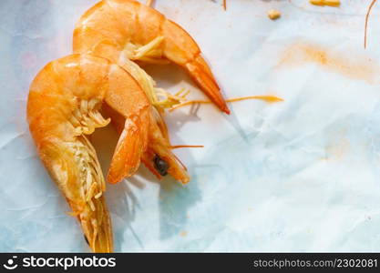 Seafood, ocean food. Red fresh prawn or tiger shrimps. Fresh red prawn or tiger shrimps