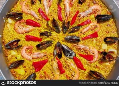 Seafood paella from Spain recipe of Valencia