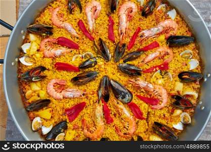 Seafood paella from Spain recipe of Valencia