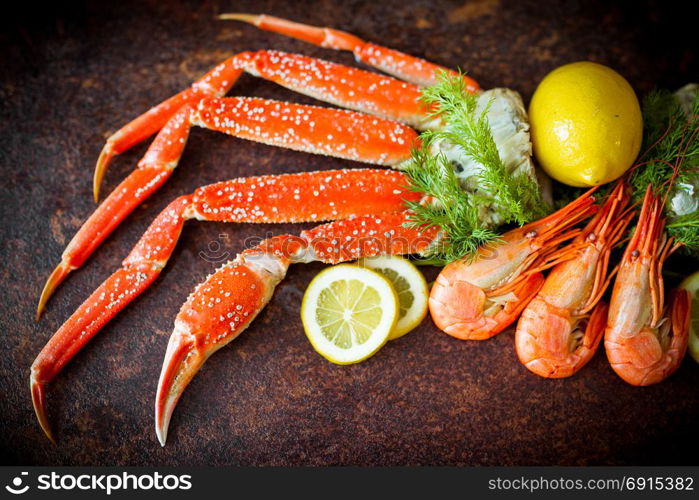 seafood platter. seafood buffet