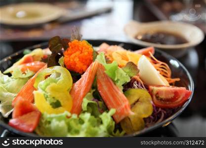 Seafood salad with Japanese sauce