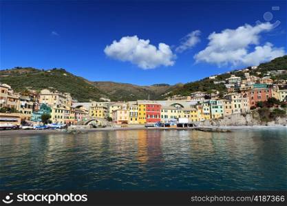 seafront of Bogliasco, small town in Liguria, Italy