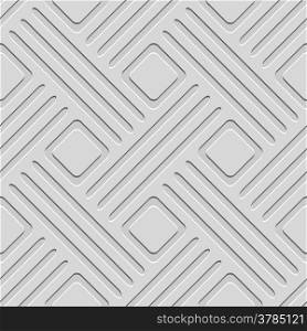 Seamless abstract background. Gray embossed lines with cut out of paper effect and realistic shadow on gray.&#xA;&#xA;&#xA;