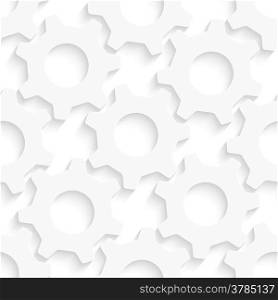 Seamless abstract background of white 3d gears with realistic shadow.&#xA;&#xA;&#xA;