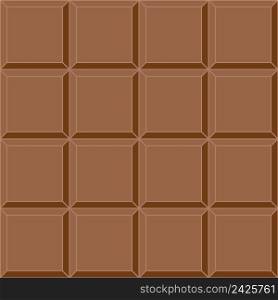 seamless background milk chocolate tile, vector seamless delicious mouth watering chocolate bar background