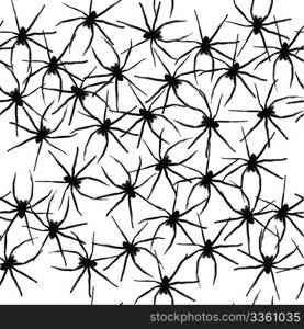 Seamless background with baby spiders, pattern