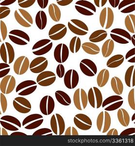 Seamless background with coffee beans