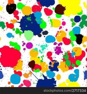 Seamless background with ink splats for your design, no meshes or gradients