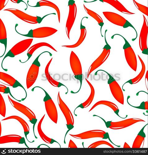 Seamless background with red long chillies