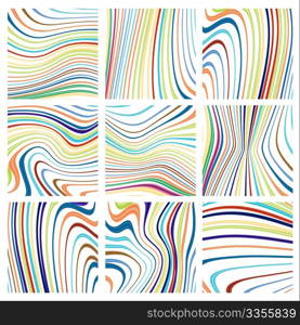 Seamless backgrounds, warped stripes design