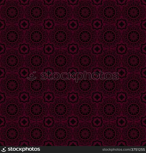 Seamless beautiful burgundy pattern. Black and burgundy colors.
