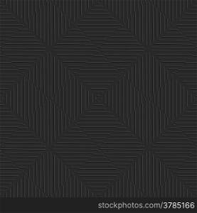 Seamless black abstract background. Simple geometrical ornament with embossed lines. &#xA;&#xA;