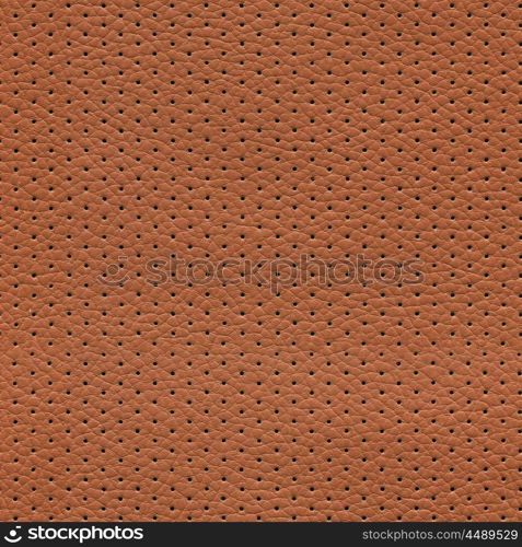 seamless brown perforated leather texture