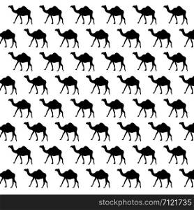 Seamless camel pattern with white background, 3D rendering
