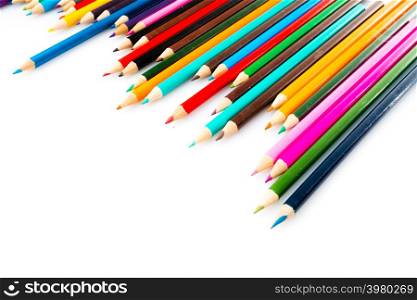 seamless colored pencils isolated