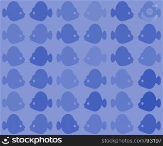 seamless colorful fish pattern with tropical fish in different colors. Endless tiled background for textile
