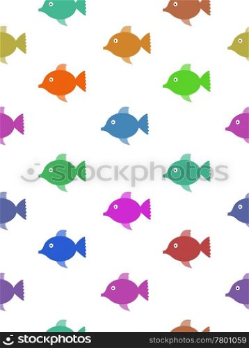Seamless colourful fish