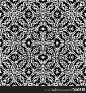 Seamless decorative elaborate pattern in a black - white colors