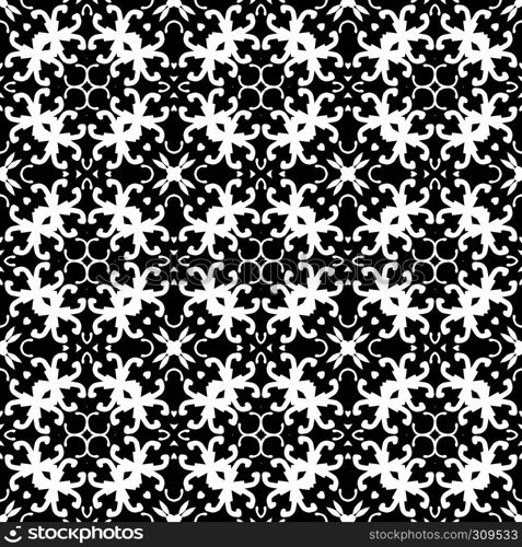 Seamless decorative pattern in a black - white colors