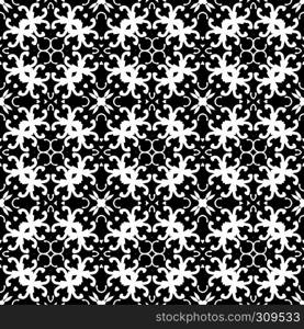 Seamless decorative pattern in a black - white colors