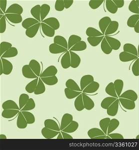 Seamless design with clovers, pattern