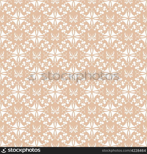 Seamless floral and butterfly pattern background