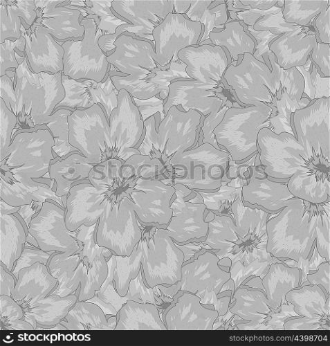 Seamless Floral Black And White Ornamental Crystal Pattern