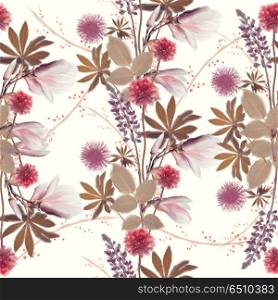 seamless floral pattern . Endless texture for your design.. seamless floral pattern