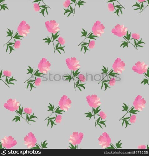 seamless flower cartoon pattern